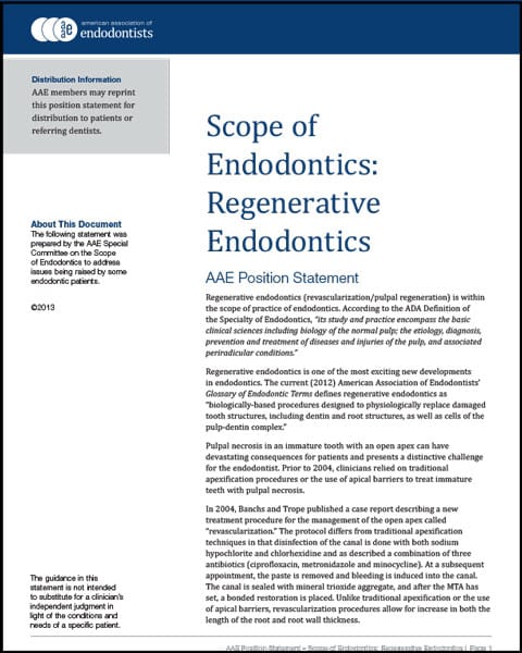 Scope of Endodontics: Regenerative Endodontics in Solon, OH